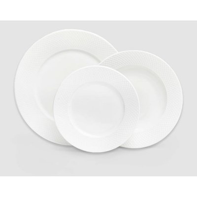 Bonami Essentials Imperio sada bílých porcelánových talířů 6 dílná