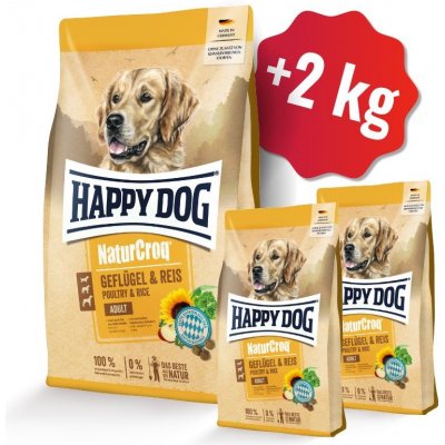 Happy Dog NaturCroq GEFLÜGEL PUR & REIS 11 kg – Hledejceny.cz