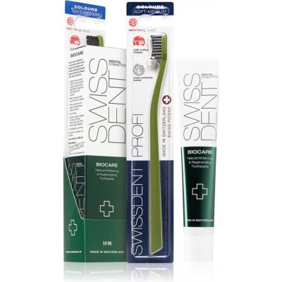 Swissdent Biocare Teeth & Gums zubní pasta Biocare 50 ml + zubní kartáček Profi Extra Soft 1 ks dárková sada – Zbozi.Blesk.cz