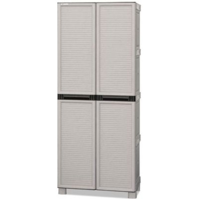 Artplast Plastová úklidová skříň, 700 x 390 x 1720 mm, šedá – Sleviste.cz