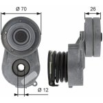 Napínák, žebrovaný klínový řemen GATES T38496 – Zboží Mobilmania