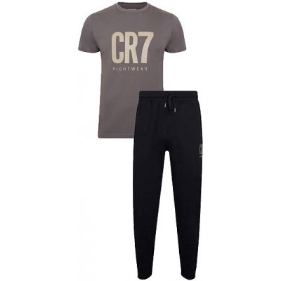 Cristiano Ronaldo CR7 Combi pánské pyžamo kr.rukáv hnědo černé