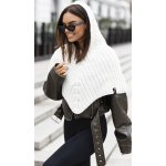 Fashionweek dámská čepice jako kapuce s trubkovým šátkem 2W1 JK-Samira bílá – Hledejceny.cz