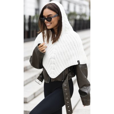 Fashionweek dámská čepice jako kapuce s trubkovým šátkem 2W1 JK-Samira bílá – Hledejceny.cz
