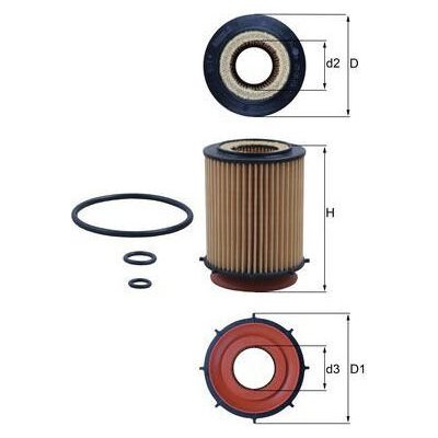 Olejový filtr MAHLE OX 982D – Hledejceny.cz