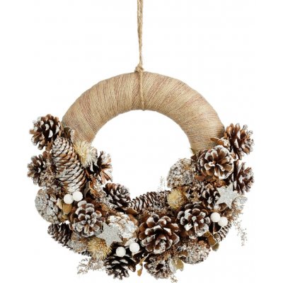 MICA Vánoční/adventní věnec Declan bílý pr. 34 x 9 cm – Hledejceny.cz