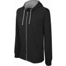 Kariban mikina s kontrastní kapucí Contrast Hooded Sweatshirt Navy/Fine Grey