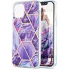 Pouzdro a kryt na mobilní telefon Apple PROTEMIO 34261 GEOMETRIC ART Kryt Apple iPhone 13 Pro PURPLE