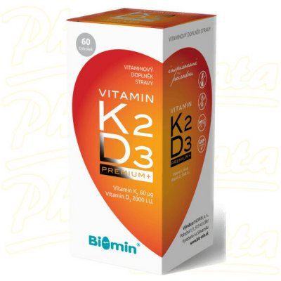 Biomin Vitamín K2 + D3 Premium + 60 kapslí – Hledejceny.cz