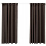 Zatemňovací závěsy se vzhledem lnu, taupe, 140x175 cm – Hledejceny.cz