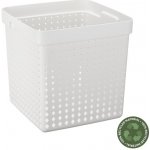 SEOUL košík XL 30 x 30 x 30 cm bílý plast – Zboží Dáma