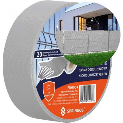 Stínící plotová páska 4,75cm x 35m, světle šedá SPRINGOS FN0004 – Hledejceny.cz