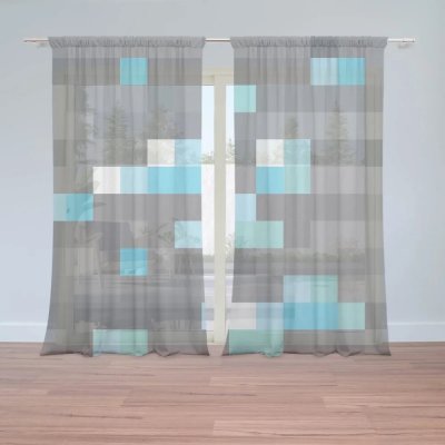 Záclony Blocks 1: 2ks 150x250cm – Hledejceny.cz