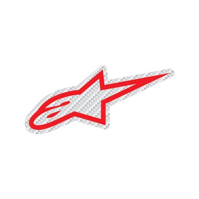 Samolepka 9 cm červená CARBON Alpinestars 1033-97074 3020 – Zboží Živě