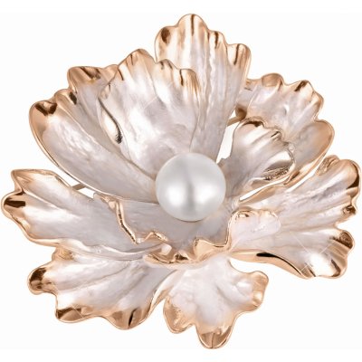 JwL Luxury Pearls unikátní brož květ 2v1 s pravou perlou JL0573