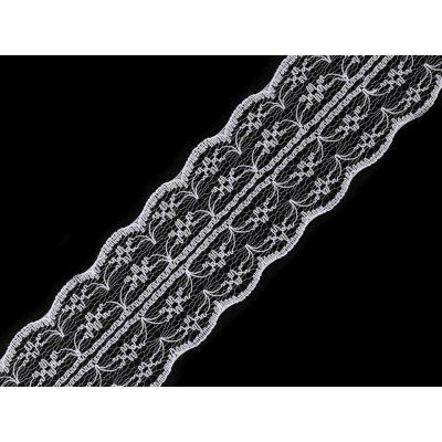 Stoklasa Silonová krajka / vsadka šíře 42 mm bílá – Zboží Dáma