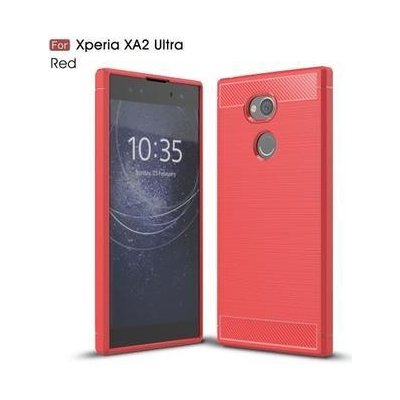 Pouzdro Brush gelový odolné Sony Xperia XA2 Ultra - červený