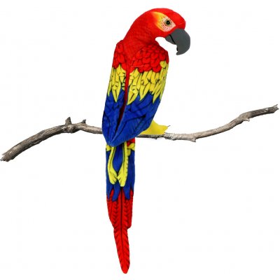 andos ZOO papoušek Ara + ocas červený 40 cm 40 cm – Zboží Mobilmania