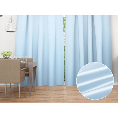 Biante Saténový závěs LUX-062 Světle modrý 140x250 cm – Zboží Dáma