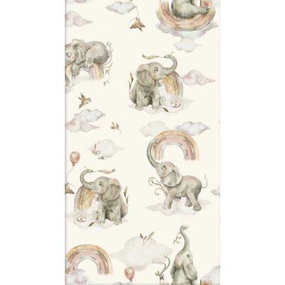 Baby Nellys Kojící polštář Slon a Duha bílý – Sleviste.cz