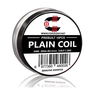 Coilology Předmotané spirálky Sandvik Plain Coil Ni80 10ks 1,28ohm – Sleviste.cz