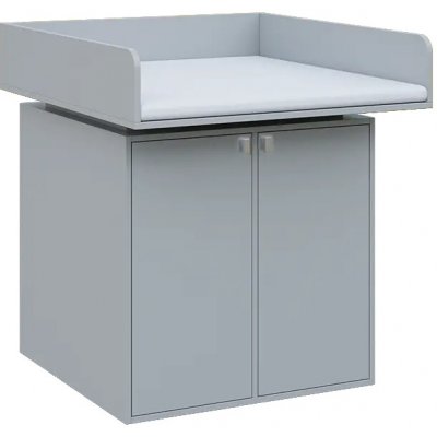 QPP 100D přebalovací pult, 1100x900x900, šedá, koženka bílá – Zboží Mobilmania