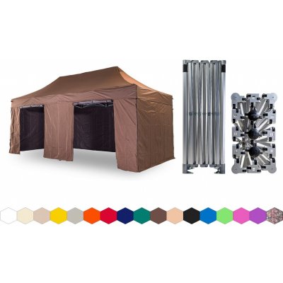 TENTino BIG HEXAGON 3x6 m 10A HNĚDÁ 4 nohy – Hledejceny.cz