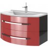 Koupelnový nábytek Kingsbath Vanessa Red 90 koupelnová skříňka s umyvadlem