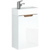 Koupelnový nábytek A-Interiéry Spree 40 P/L koupelnová skříňka s keramickým umyvadlem bílá/dub