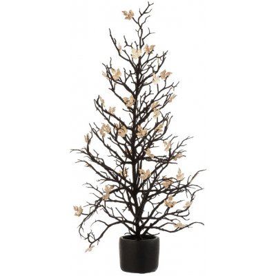 Černý dekorační stromek se zlatými lístky Tree Glitt L 23*23*71 cm J-Line by Jolipa – Hledejceny.cz