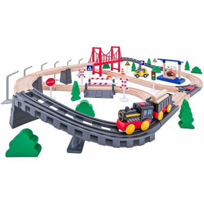 Woody 102192111 Vláčkodráha 80 dílů – Zboží Dáma