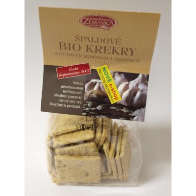 Biopekárna Zemanka Špaldové bio krekry s dýňovým semínkem a česnekem 100 g – Hledejceny.cz