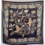 hedvábný šátek černo-zlatý v dárkovém balení – Zboží Dáma