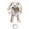 Hračka pro nejmenší Steiff hrací skříňka Hoppie Bunny My first světle šedá 26 cm