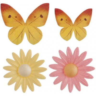Sedmikrásky a motýli z jedlého papíru, 8ks Dekora – Zboží Mobilmania