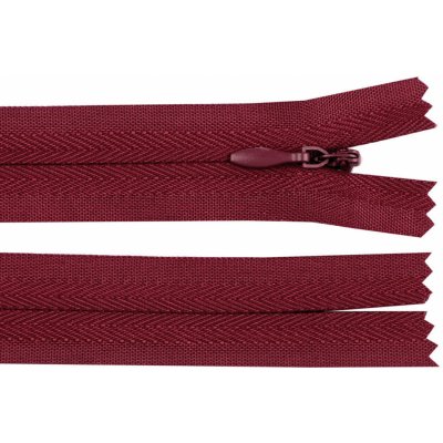 Spirálový zip skrytý No 3 délka 30 cm, malé, 178 bordó – Hledejceny.cz