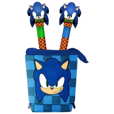 CurePink: Set 3 školních pomůcek Sonic the Hedgehog|Ježek Sonic: Akce 12 x 17 x 7 cm 08798 – Hledejceny.cz