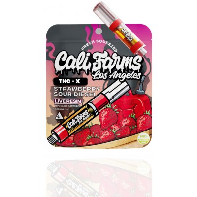 Califarms THC-X náplň 1 ml Strawberry Sour Diesel s Live resin terpeny – Zboží Dáma