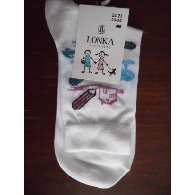 EKOC dětské ponožky LONKA bílé – Zboží Mobilmania