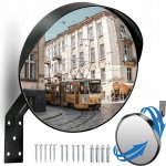 zahrada-XL Venkovní konvexní dopravní zrcadlo černé Ø 60 cm polykarbonát | Zboží Auto