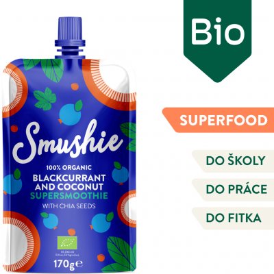 SALVEST Smushie BIO Ovocné smoothie s černým rybízem a chia 170 g – Zboží Dáma