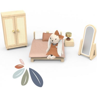 Speedy Monkey Dřevěný nábytek do domečku Ložnice – Sleviste.cz