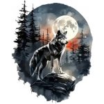 Nažehlovací obrázek - vlk za úplňku (17,2 x 20,0 cm) – Zbozi.Blesk.cz