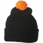 Knitted cap with pompon MB7540 s kulich em černá/oranžová – Hledejceny.cz