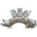 MagicHome Dekorace Vánoce Ptáci na větvi polyresin 31x9,5x16,5 cm – Hledejceny.cz