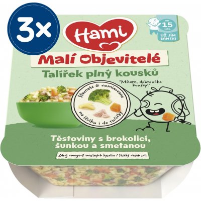 Hami talířek Těstoviny s brokolicí, šunkou a smetanou 200 g – Hledejceny.cz