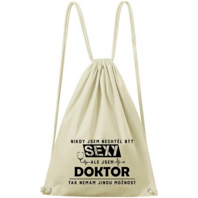 Dobrý triko bavlněný batoh Sexy doktor Natural – Hledejceny.cz