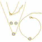 Linda's Jewelry sada šperků Flat Circle GLD chirurgická ocel IS100 – Zboží Mobilmania