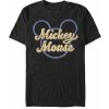 Pánské tričko s potiskem Disney Classics Mickey Script černé