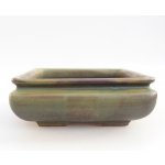 E-bonsai keramická bonsai miska 15,5 x 15,5 x 6 cm zelená – Zboží Dáma